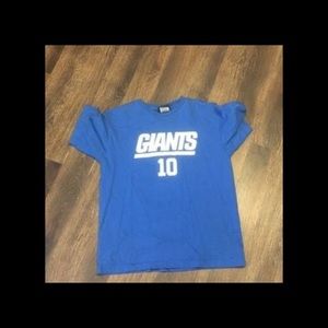 NFL New York NY Giants Eli Manning #10 Blue T-Shirt Jersey Youth Kids Size XL